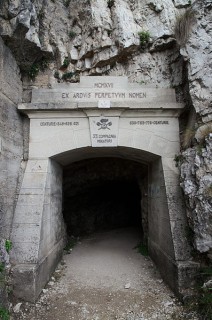 Entrance into the intricate WWII tunnel system. 