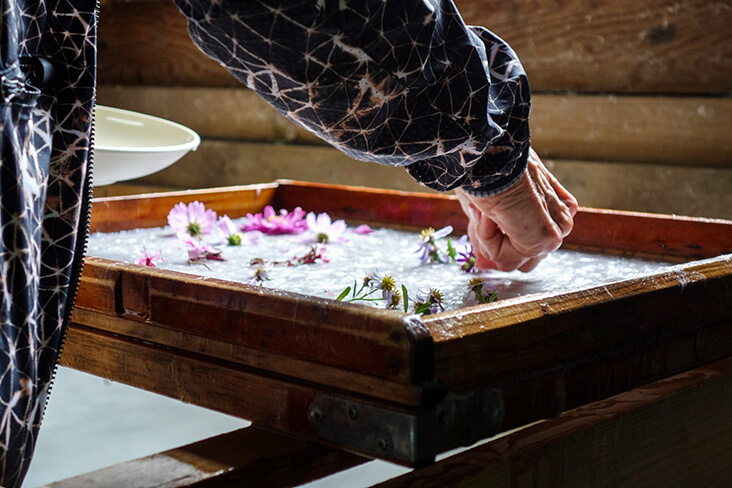 flower pressing in Japan