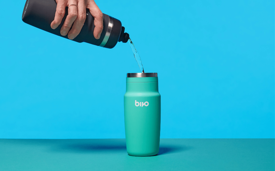 Bivo blue water bottle